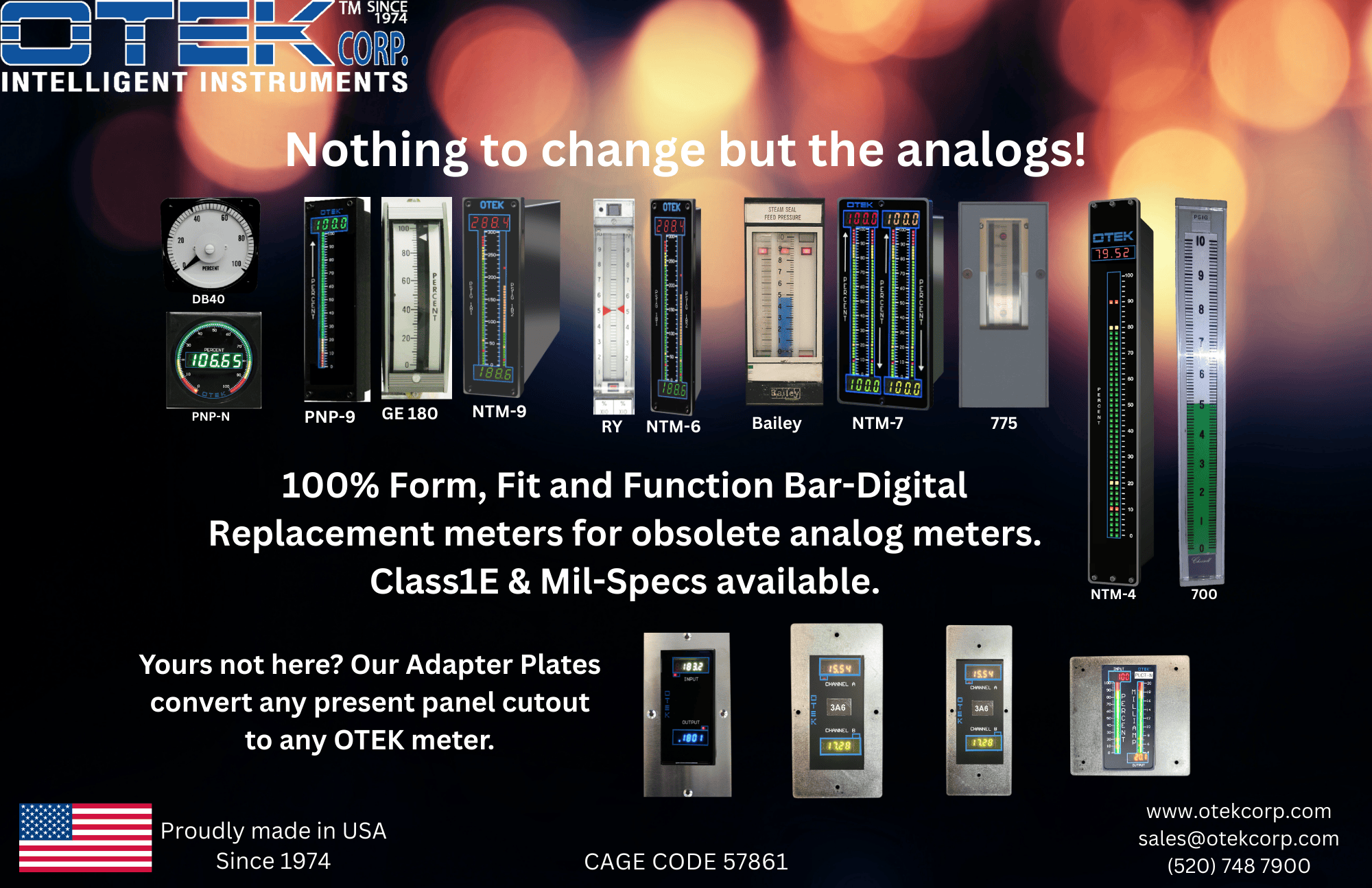 CAN’T FIND FF&F OLD ANALOG METER REPLACEMENTS? NEW ADAPTER PLATES CONVERT PRESENT METER PANEL CU